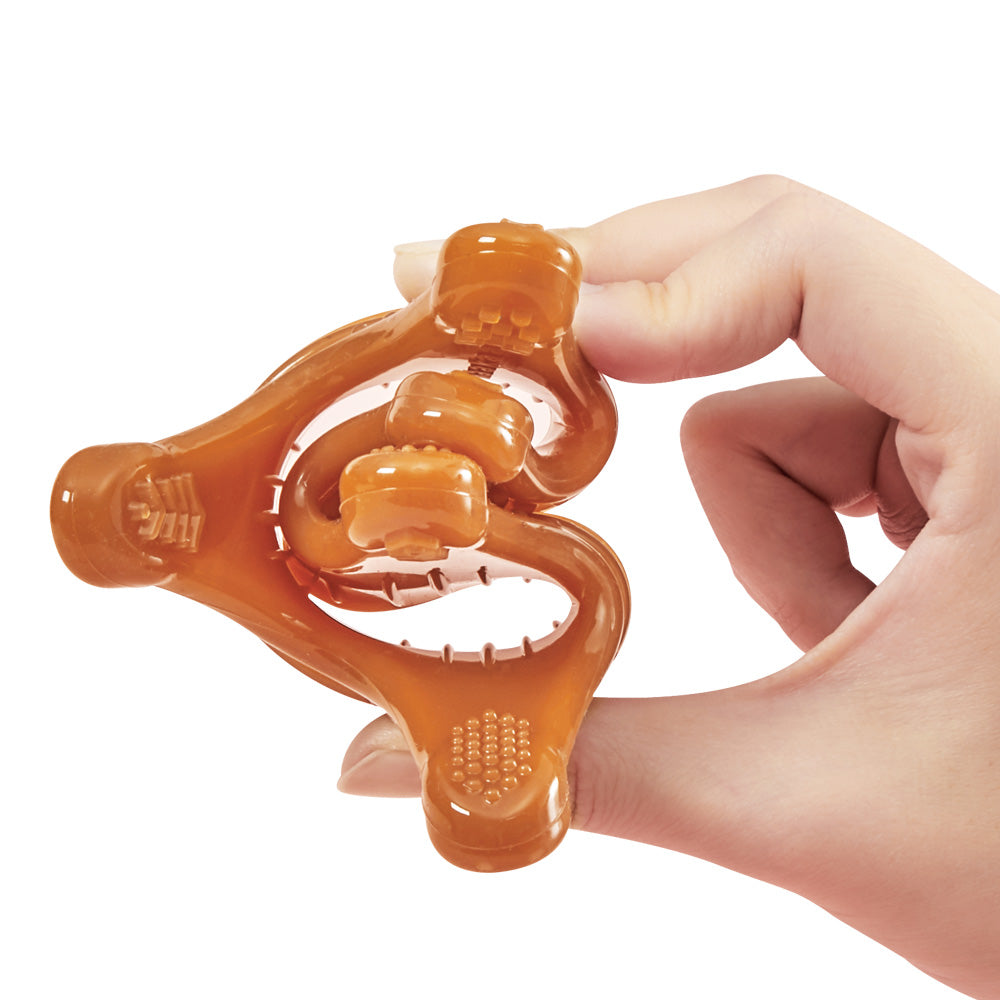 haakaa-silicone-crown-teether-amber-1-pack image 4
