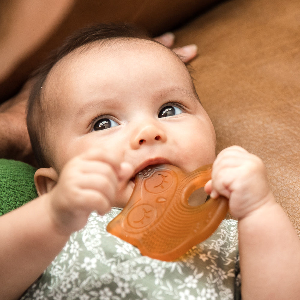 haakaa-sleeping-owl-natural-rubber-teether-1-pk image 3