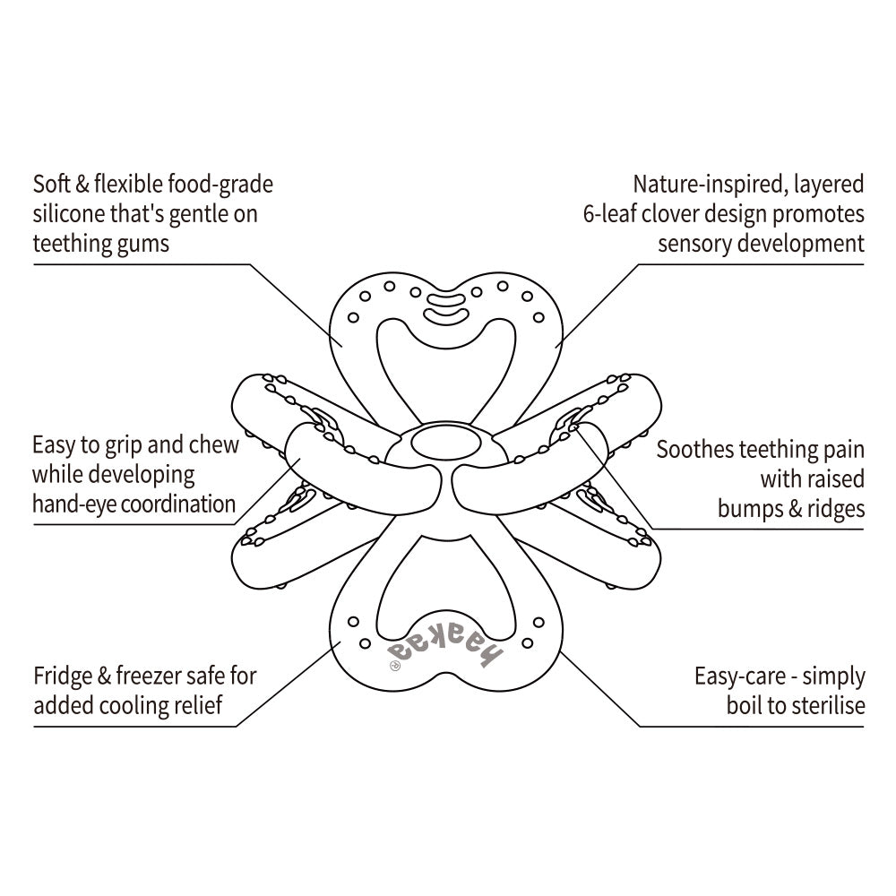 haakaa-silicone-clover-teether-1-pack image 7