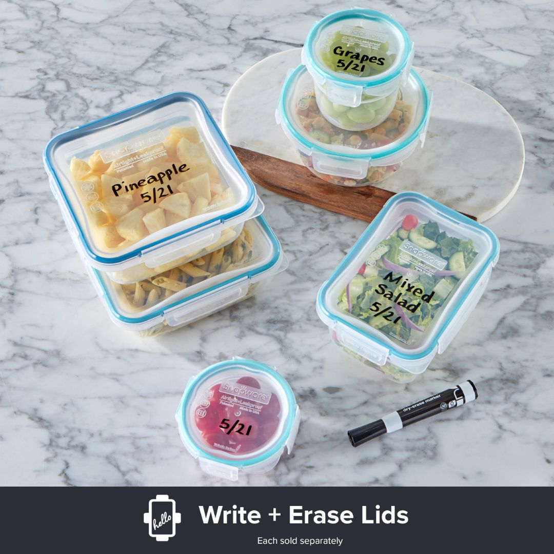 pyrex-snapware-total-solution-10-piece-square-plastic-food-storage-set-with-airt image 4
