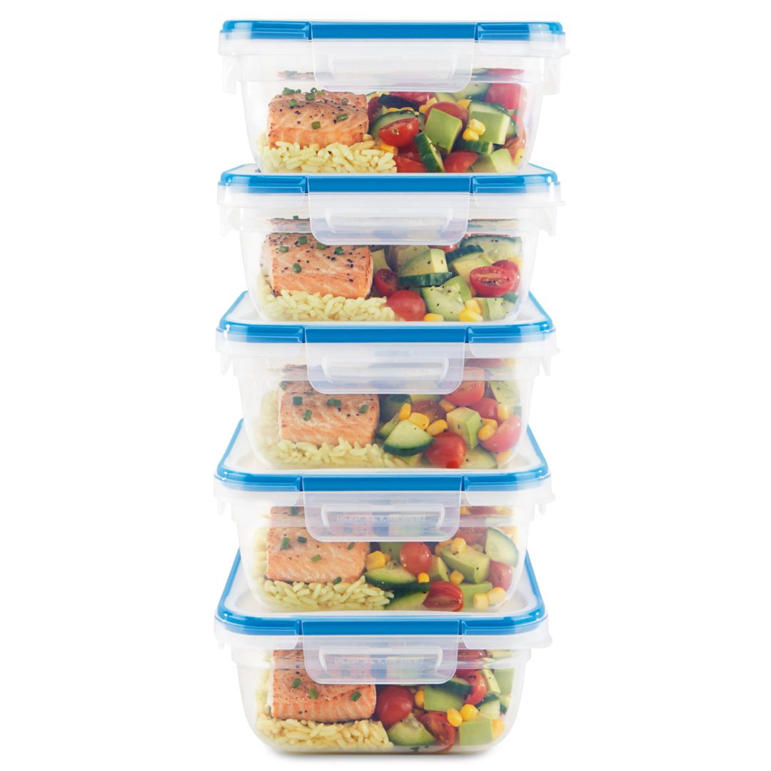 pyrex-snapware-total-solution-10-piece-square-plastic-food-storage-set-with-airt image 2