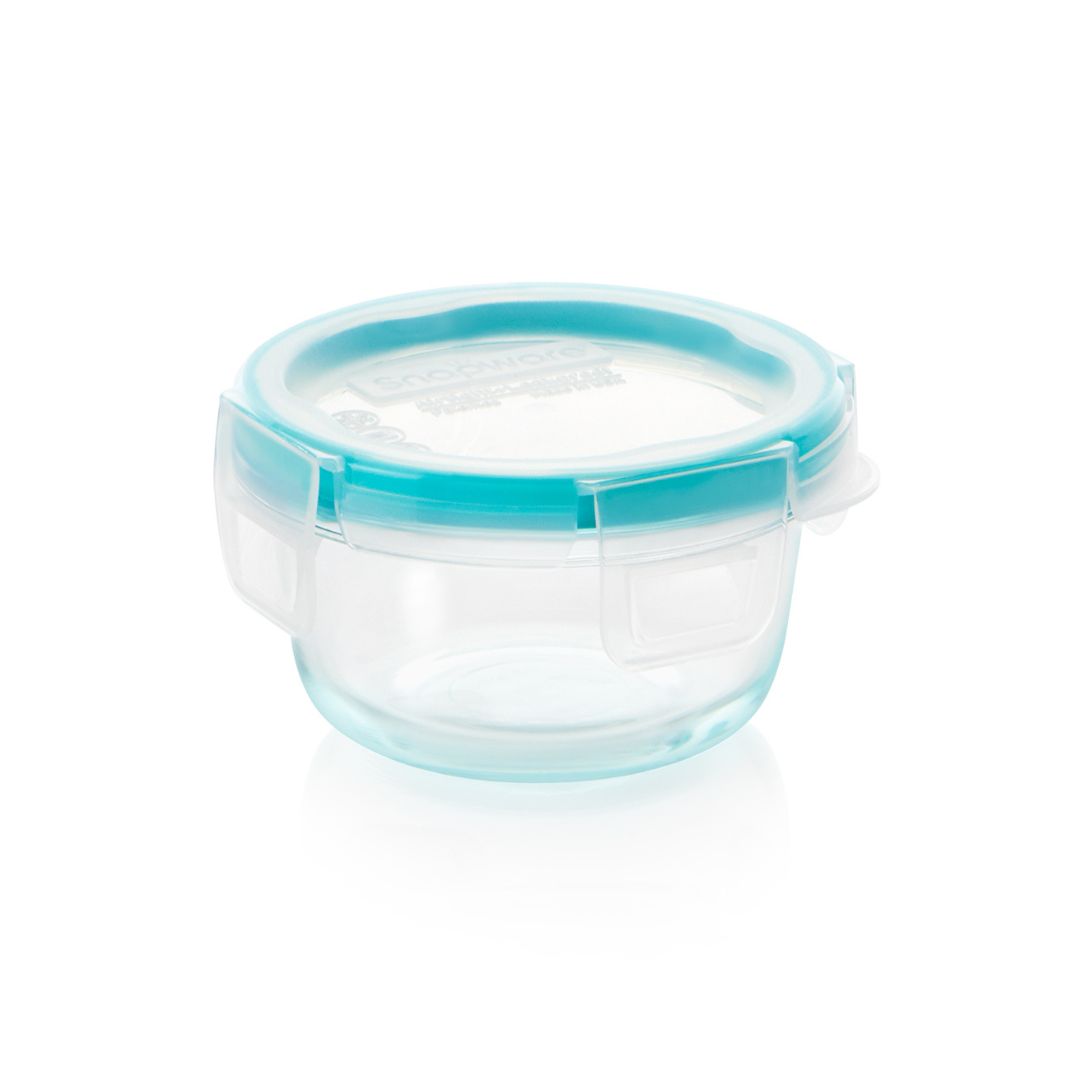 snapware-total-solution-pyrex-glass-1-cup-round-food-storage-container-with-plas image 1