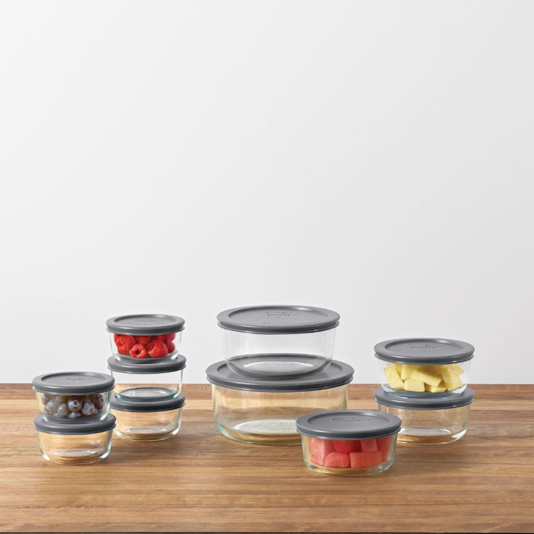 pyrex-simply-store-20-piece-glass-food-storage-set-with-gray-lids image 2