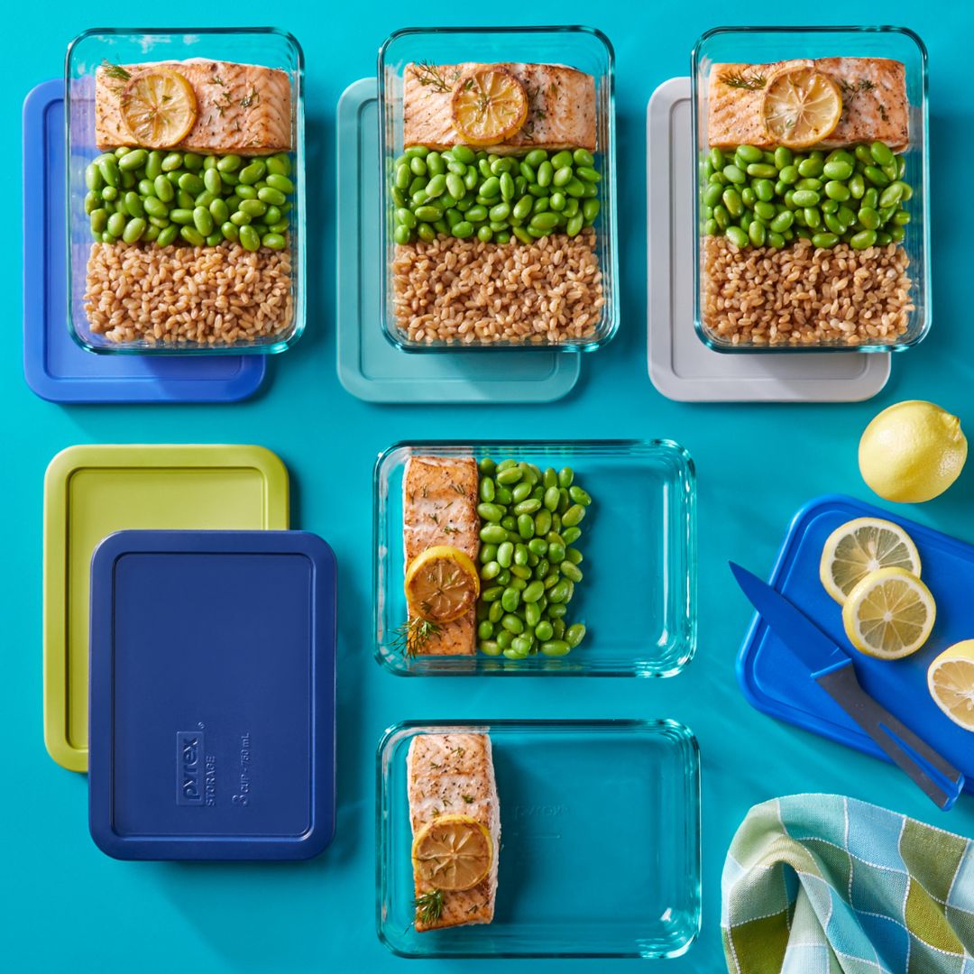 pyrex-simply-store-10-piece-rectangular-glass-food-storage-set-with-plastic-lids image 3