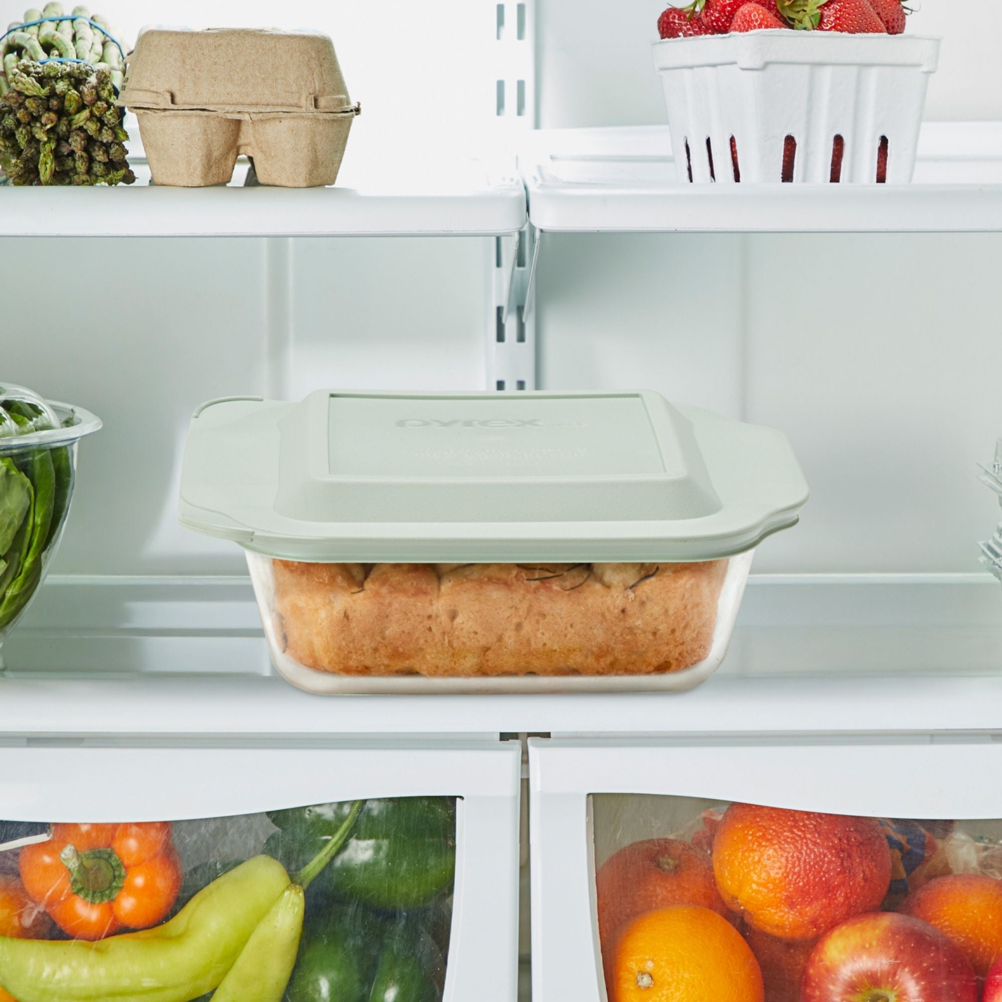 pyrex-deep-8-square-glass-baking-dish-with-sage-green-lid image 4