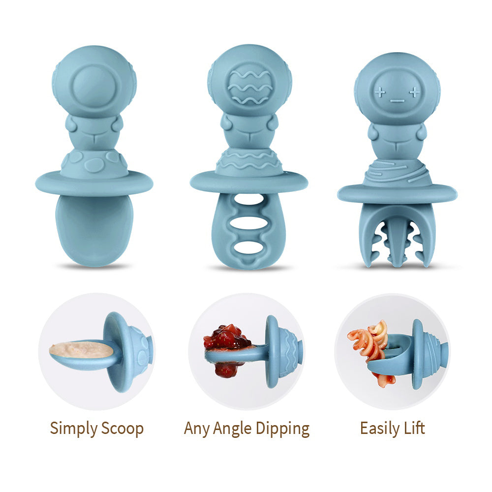 haakaa-astronaut-beginner-silicone-cutlery-set image 8